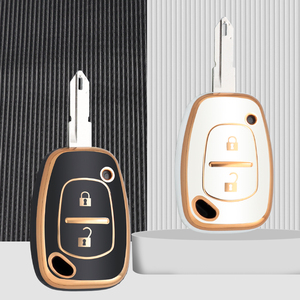 Coque de protection souple en TPU à <span class=keywords><strong>2</strong></span> boutons pour clé de voiture Renault <span class=keywords><strong>Kangoo</strong></span> Traffic Master, accessoires de protection sans clé - Product Image 3