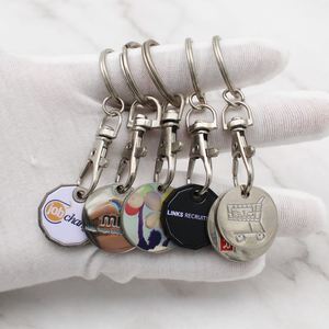 Llavero de Metal Personalizado 2D 2x2 con Diseño de Carrito de Supermercado, Resistente al Agua y Ligero - Product Image 1