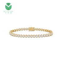 Bracelet en diamant de laboratoire personnalisable de haute qualité Betterstar, style élégant, design de bracelet tennis en forme de bulle pour femmes