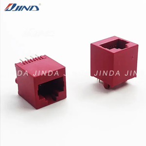 JINDA Connecteur Modulaire Mâle <span class=keywords><strong>RJ45</strong></span> 8P8C Blindé 1 Port JD56SX-X300WXXXX Adaptateur Téléphonique en Bronze Phosphoreux Plaqué Étain pour - Product Image 4