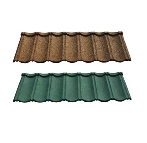 Best price Antique villa roof tile Modern design color stone coated metal roof tiles Easy construction