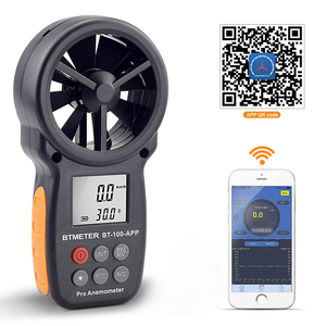 <span class=keywords><strong>Anémomètre</strong></span> Bluetooth BT-100-APP <span class=keywords><strong>avec</strong></span> connectivité sans fil pour la mesure de la vitesse du vent et de la température de l'air, unité km/h - Product Image 1
