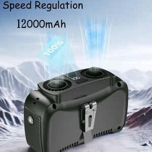 Ventilateur portable sans pales 12000 mAh pour extérieur, avec écran numérique, batterie USB, utilisation voiture/maison, à suspendre à la taille - Product Image 4