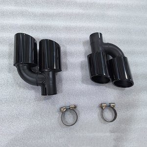 Kit de carrocería de coche estilo fibra de carbono versión s-line difusor de parachoques trasero con tubo de escape para Audi A4 S4 B9.5 estilo ABT 2020-2023 - Product Image 4