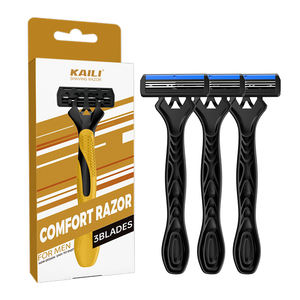 Мужская бритва с 3 лезвиями, одноразовая бритва, используйте его как средство для удаления лобковых волос, а также может стать средством для удаления волос на теле - Product Image 3