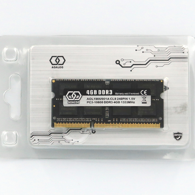 AOALOO SODIMM Notebook RAM DDR3 4GB 1600MHz Non-ECC in Stock