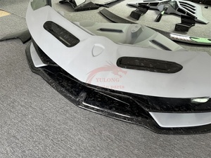 Kit carrosserie semi-carbone forgé style SVJ pare-chocs avant pare-chocs arrière jupe latérale becquet pour <span class=keywords><strong>Lamborghini</strong></span> Aventador LP700 LP720 - Product Image 3