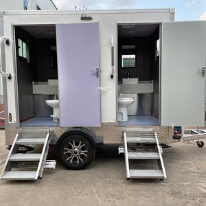 Toilettes portables pour adultes à <span class=keywords><strong>prix</strong></span> public, toilettes mobiles VIP, remorque de salle de bain portable en plein air avec lavabo et douche - Product Image 2