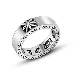 Japanese Korean Style <b>Titanium</b> Steel Men's <b>Ring</b> Eight Pointed Star Rune Design SA1026 Gift Jewelry - Product Image 5