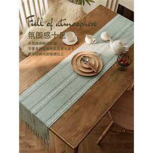 Caminos de mesa para decoración del hogar, tela de color sólido, lavable, resistente a altas temperaturas, para cubrir mesas de comedor y de café - Product Image 1