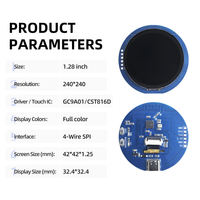 Carte de développement avec écran tactile LCD IPS de 1,28 pouce, ESP32-C3 WiFi pour USB Type-C, module d'affichage intelligent IoT couleur, Goldenmorning