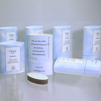 Emballages personnalisés biodégradables en carton pour déodorants en stick, contenants ovales blancs, noirs, bruns, tubes en papier kraft pour baume à lèvres