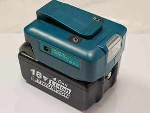 Adaptador convertidor USB de fuente de alimentación <span class=keywords><strong>ADP05</strong></span> de repuesto LXT para batería de iones de litio de 14,4 V 18V para Mak con puerto de luz LED DC12V - Product Image 2