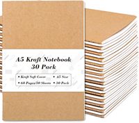 Bloc de Notas A5 de Papel Kraft, Serie de Colores Arcoíris, con Líneas para Escribir, Creativo, para Estudiantes, Papelería A4, 100 Hojas Sueltas, Regalo