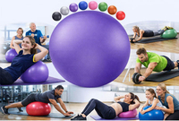 Ballon de yoga et de Pilates 25 cm en PVC anti-éclatement, antidérapant, non toxique, léger et durable pour le yoga, le Pilates, la gym à domicile et l'entraînement du tronc