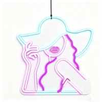 Panneau néon LED Alien Bar en acrylique vert pour la maison, le bureau, les magasins, les entreprises, les hôpitaux, décoration murale, alimenté par USB