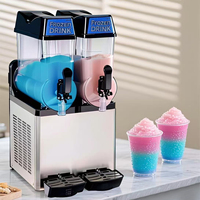 Machine à slush commerciale 2 réservoirs 12L pour smoothies et boissons glacées à vendre