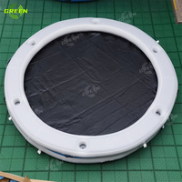Hamac aquatique vert, équipement de loisirs et de divertissement aquatique, tapis gonflable aquatique