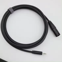 Câble audio XLR mâle jack stéréo DC3.5mm haut de gamme vers XLR pour micro, faible bruit, gaine noire, longueur 5m, application haut-parleur