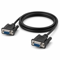 Câble modem série RS232 DB9 haute vitesse mâle-femelle blindé PVC 1m en stock pour la communication de données