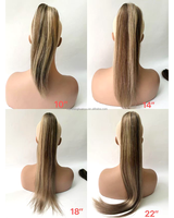 Queue de cheval 100% naturelle en cheveux humains, Extensions de cheveux naturels, Extensions à clipser, Vente en gros par fabricant