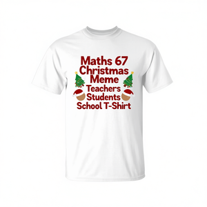 Camiseta escolar con meme navideño de matemáticas 67 para profesores y estudiantes - Product Image 2
