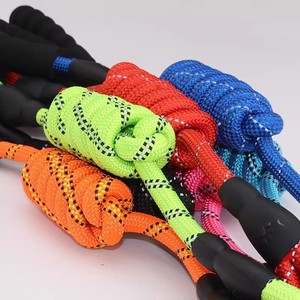 Laisse réfléchissante en nylon pour chiens de petite et moyenne taille, longueur extensible de 2M à 3M, corde de promenade pour animaux de compagnie de couleur unie - Product Image 1