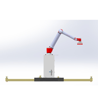 Bras robotisé à six axes en aluminium à haute rigidité, fixé au sol, 750 W, manipulateur de soudage industriel robuste, charge utile de 20 kg