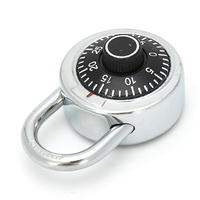 Cadenas à combinaison rond de 45 mm en acier inoxydable de haute qualité, étanche, à 3 chiffres, méthode de déverrouillage par code, Valor CY40 Argent