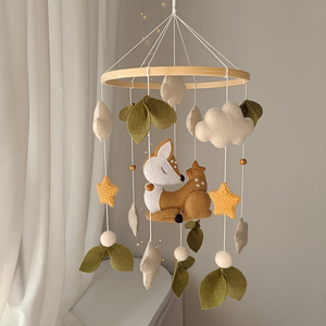 <span class=keywords><strong>Mobile</strong></span> de berceau pour bébé en crochet nuage bouclé, style forêt neutre, pour décoration de chambre d'enfant - Product Image 4