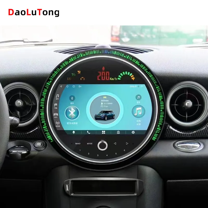 9 นิ้ว DVD รถวิทยุสเตอริโอ Android หน้าจอสัมผัสเครื่องเล่นมัลติมีเดีย Carplay GPS นําทางสําหรับ BMW MINI 2007-2018