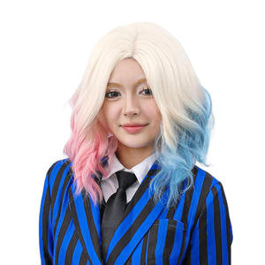 <span class=keywords><strong>Perruque</strong></span> <span class=keywords><strong>de</strong></span> cosplay - Série télévisée américaine 'Black Wednesday' - Petite fille loup Eunice Sinclair - <span class=keywords><strong>Perruque</strong></span> d'Halloween - Fibre synthétique haute température - Product Image 1