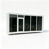 Casa Contenedor Modular Prefabricada de 1-2 Pisos, Tipo Cápsula Espacial Apple Cabin, de 20 pies y 40 pies, para Hotel, Supermercado, Diseño Moderno y de Lujo