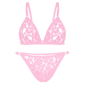 Men Lace Lingerie Set Triangle <b>Bra</b> and Panty Low Rise Adjustable Halter Bikini Intimate Wear - Product Image 5