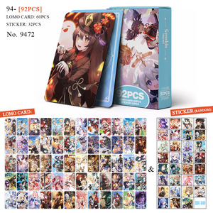 92 pz/borsa <span class=keywords><strong>Genshin</strong></span> impatto carte da gioco vendita doppio lato stampa piccola cartolina Anime personaggio Klee foto Card - Product Image 3