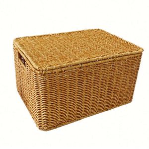 Cesto de Ropa Sucia de Mimbre PP de Gran Venta, Organizador de Ropa con Asa para Ropa - Product Image 1