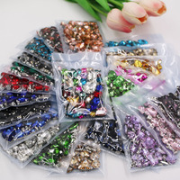 Perles en strass rouges de luxe en verre à motifs 3D, à dos plat, non thermocollantes, à coudre, formes et tailles variées, pour vêtements de mode, bijoux, t-shirts, 6 mm