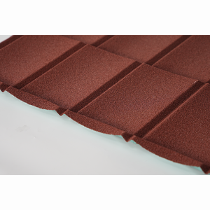 Tuiles de toiture <span class=keywords><strong>en</strong></span> métal <span class=keywords><strong>zinc</strong></span> revêtues de pierre foncée de haute qualité pour immeuble de bureaux, tuiles de crête traditionnelles durables - Product Image 1