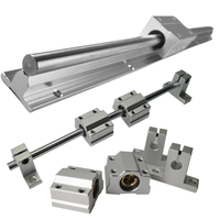 Kit de rail linéaire professionnel robuste ZENDA, arbres en acier trempé, blocs préchargés, modèle 1200 mm, base + partie supérieure longue