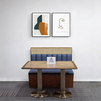 Canapé de restaurant sur mesure en bois durable pour hôtel et café, vente en gros