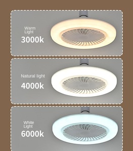 Lámpara de Techo LED con Ventilador E27 de Tres Velocidades y Regulable, Control Remoto, Ventiladores de Techo LED con Luz para Sala de Estar y Dormitorio, Lámparas de Araña - Product Image 2