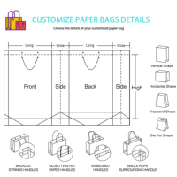 Sac en papier kraft blanc imprimé de logo personnalisé avec poignées de luxe pour parfums de mariage bijoux sacs à provisions bruns personnalisables