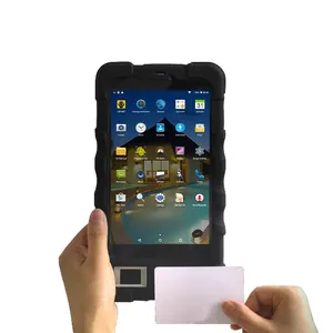 Leitor capacitivo de sensor de reconhecimento de impressão digital, portátil, 4g, android 11, biométrico, 7 polegadas, tablet com sdk