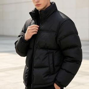 Custom Logo <b>Black</b> Winter Puff Outerwear Outdoor <b>men</b> casual down <b>jacket</b> NO MOQ - Product Image 4