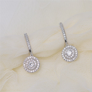 Orecchini a polsino con zirconi scintillanti per donna, eleganti gioielli alla moda per le orecchie - Product Image 3