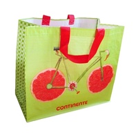 Sac de courses réutilisable en PP tissé personnalisable, écologique, avec poignées et bandoulière, motif vélo, marque KIM DUC, taille moyenne EU/US