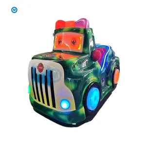 1 koltuk polis arabası çocuk eğlence tesisleri fiberglas çocuk salıncak oyun makinesi Mp3