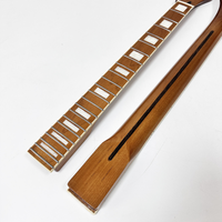 Manche de guitare électrique TL en érable torréfié brillant à 22 frettes avec incrustation en bloc et nut en os de 42 mm