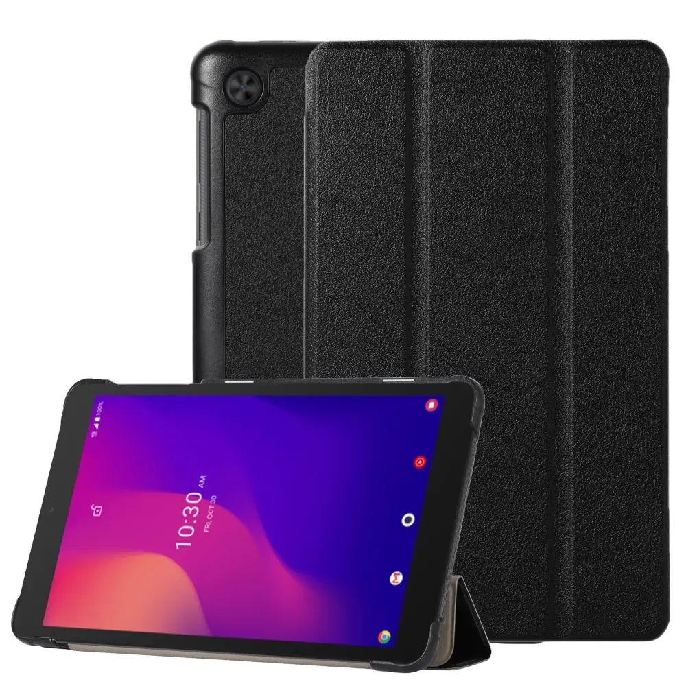 Para Alcatel Alegria Tab2 8 polegadas Tri-fold Couro PU Tablet PC Caso Para Alcatel 3 T8 Caso Escudo Protetor