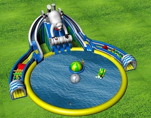 <span class=keywords><strong>Parco</strong></span> acquatico gonfiabile all'aperto commerciale <span class=keywords><strong>con</strong></span> dinosauro e Tree House scivolo in PVC materiale per sport acquatici - Product Image 3